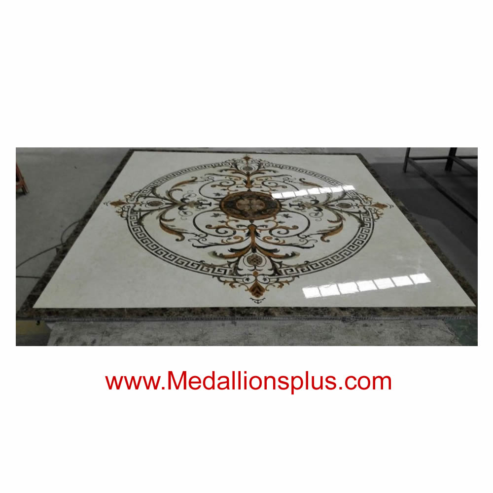 Waterjet Rectangular Medallion - Design 12